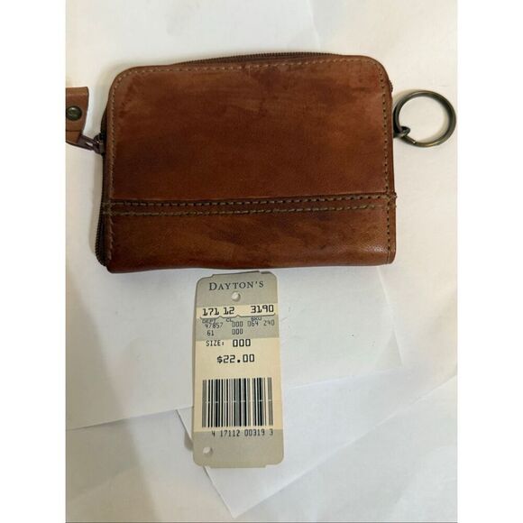 Vintage Esprit Women's Zip Around Keychain Ring Coin Purse Wallet Brown NWT - Picture 1 of 4